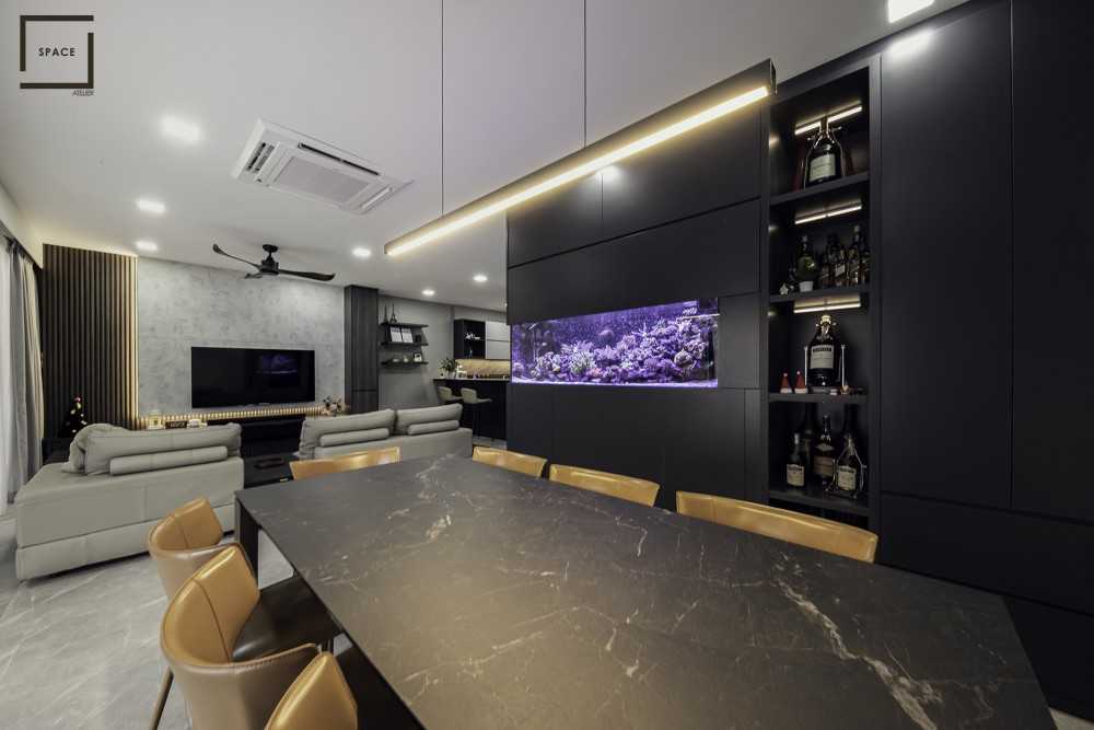 Modern Living Room with Ceiling Light and Sofa