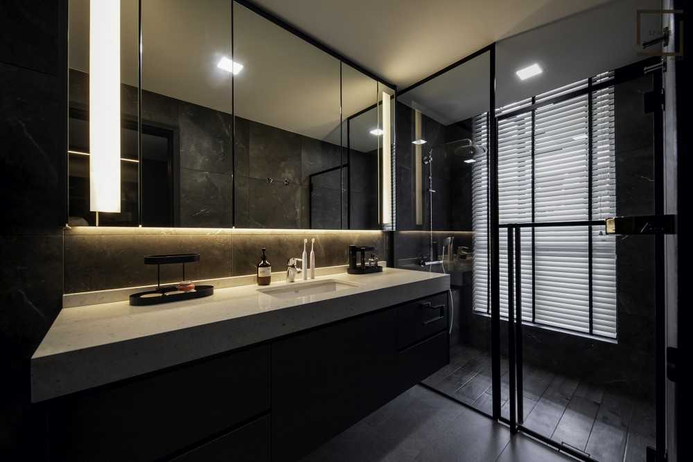 Modern Bathroom with Shower Screen and Bathroom Storage