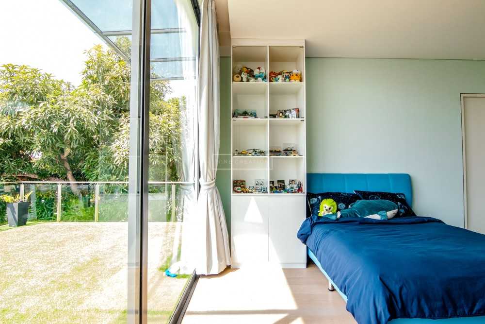 Modern Kids Room with Bookshelf and Toys