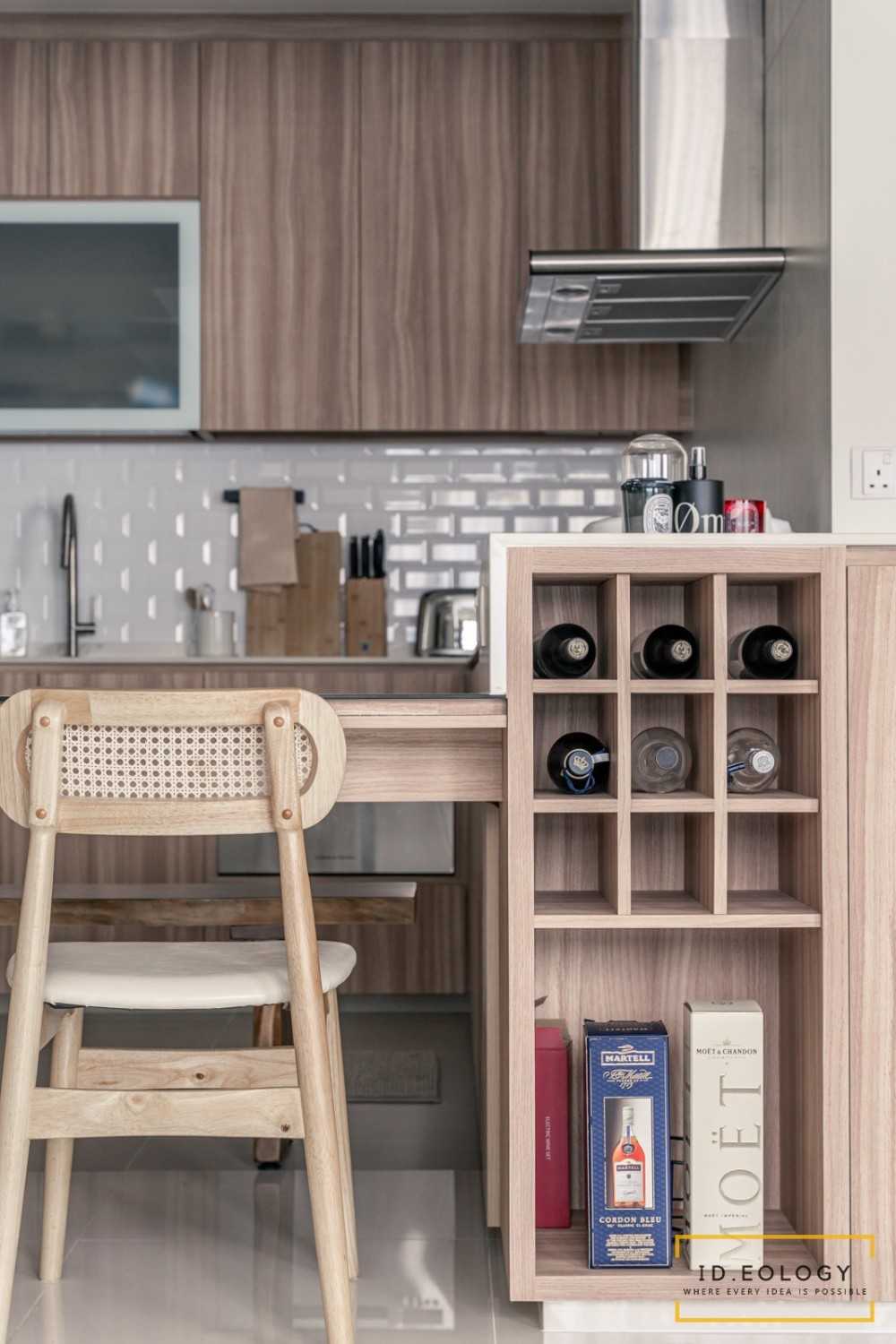 Minimalist Dining Room with Dining Table and Seating Bench