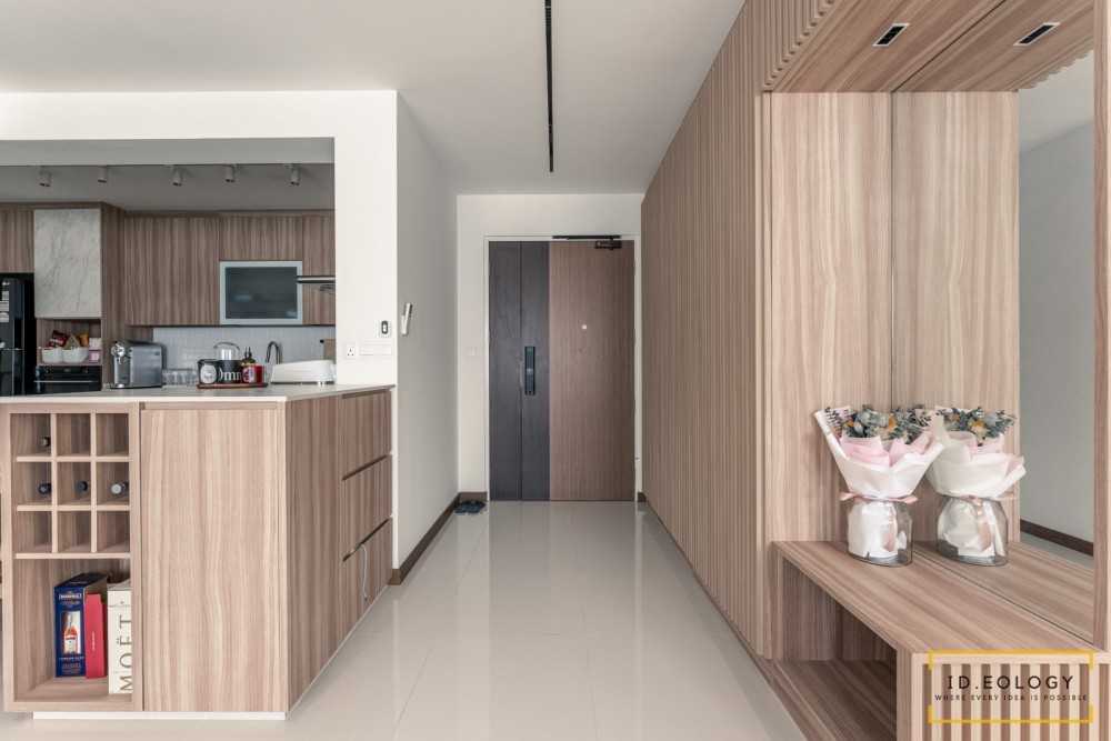 Minimalist Entryway with Mirror and Console Table