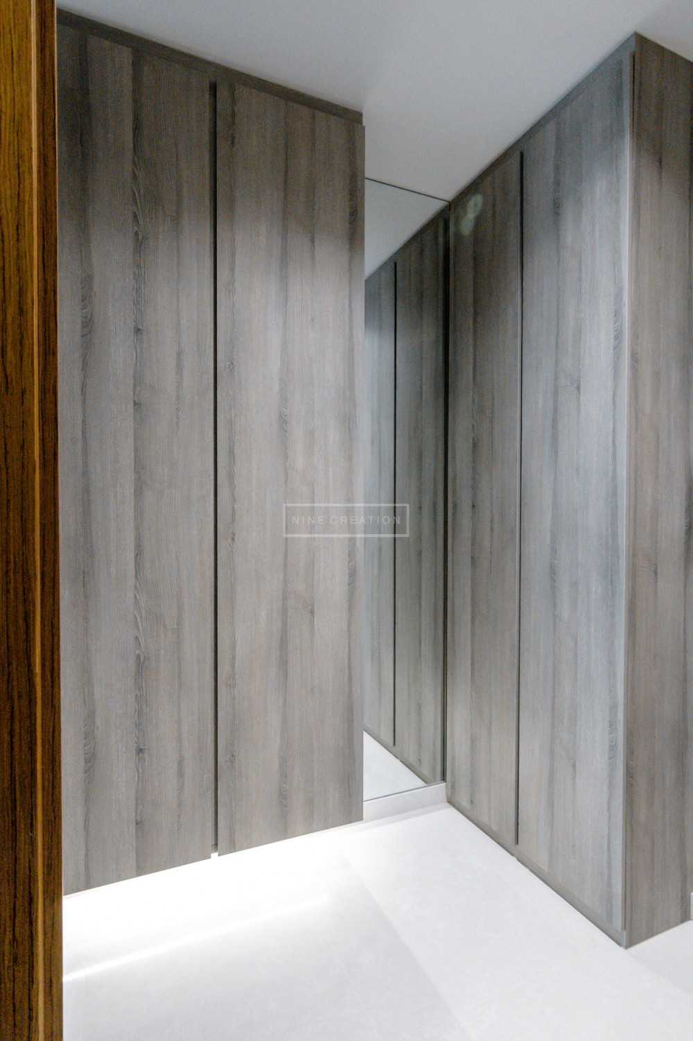 Modern Bedroom with Mirror and Wardrobe