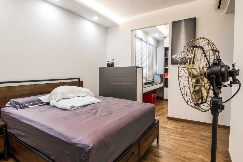 Contemporary Bedroom with Cove Lighting and Artwork