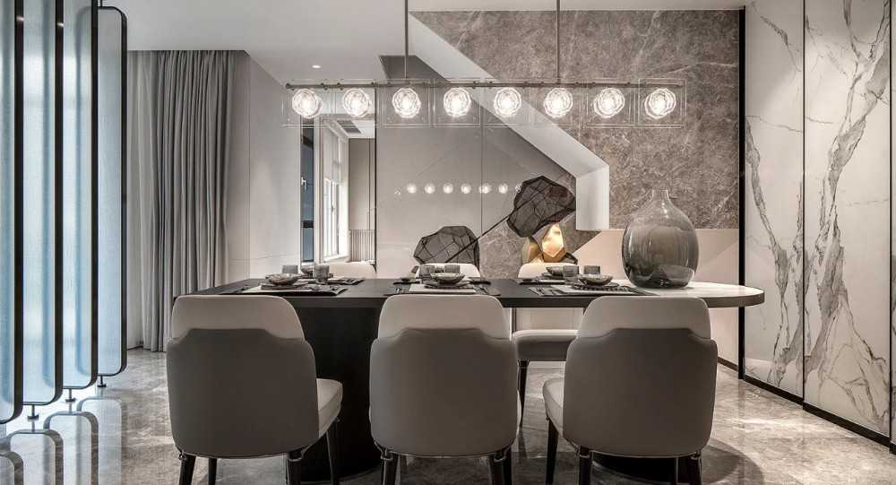 Contemporary Living Room with Homogeneous Tiles and Feature Wall