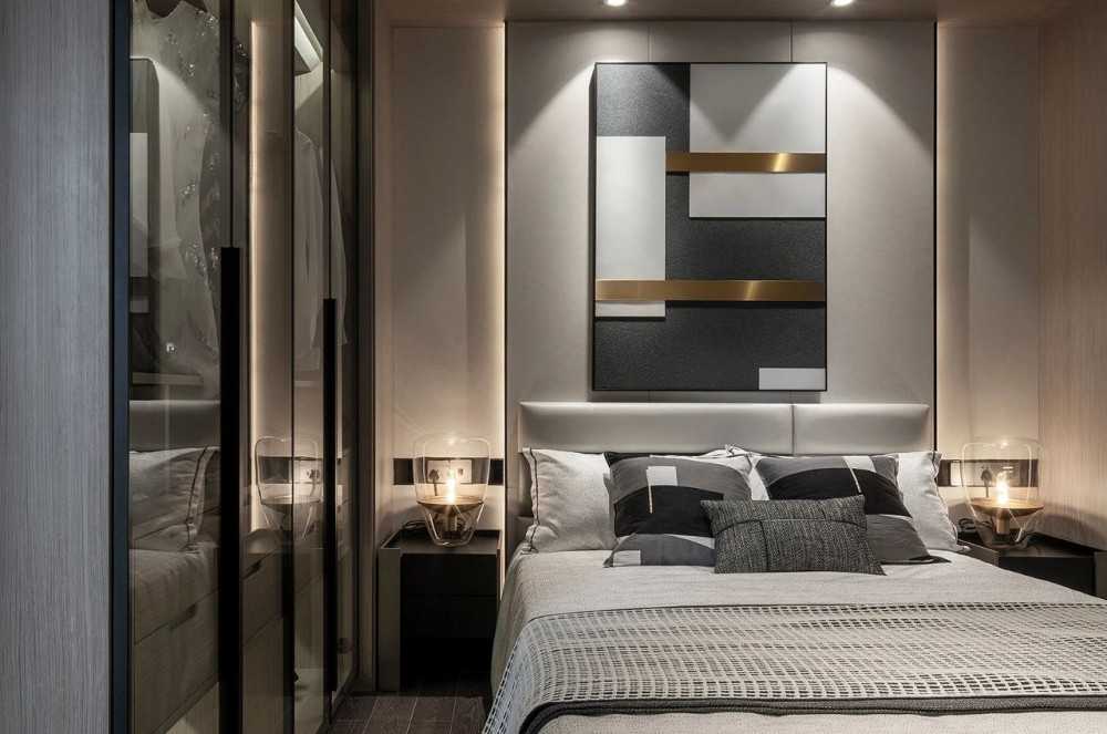 Contemporary Bedroom with Wardrobe and Sliding Wardrobe