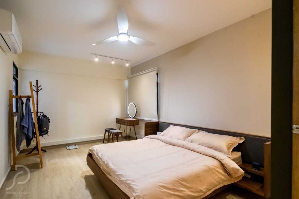 Modern Bedroom with Drop Light and Cove Lighting