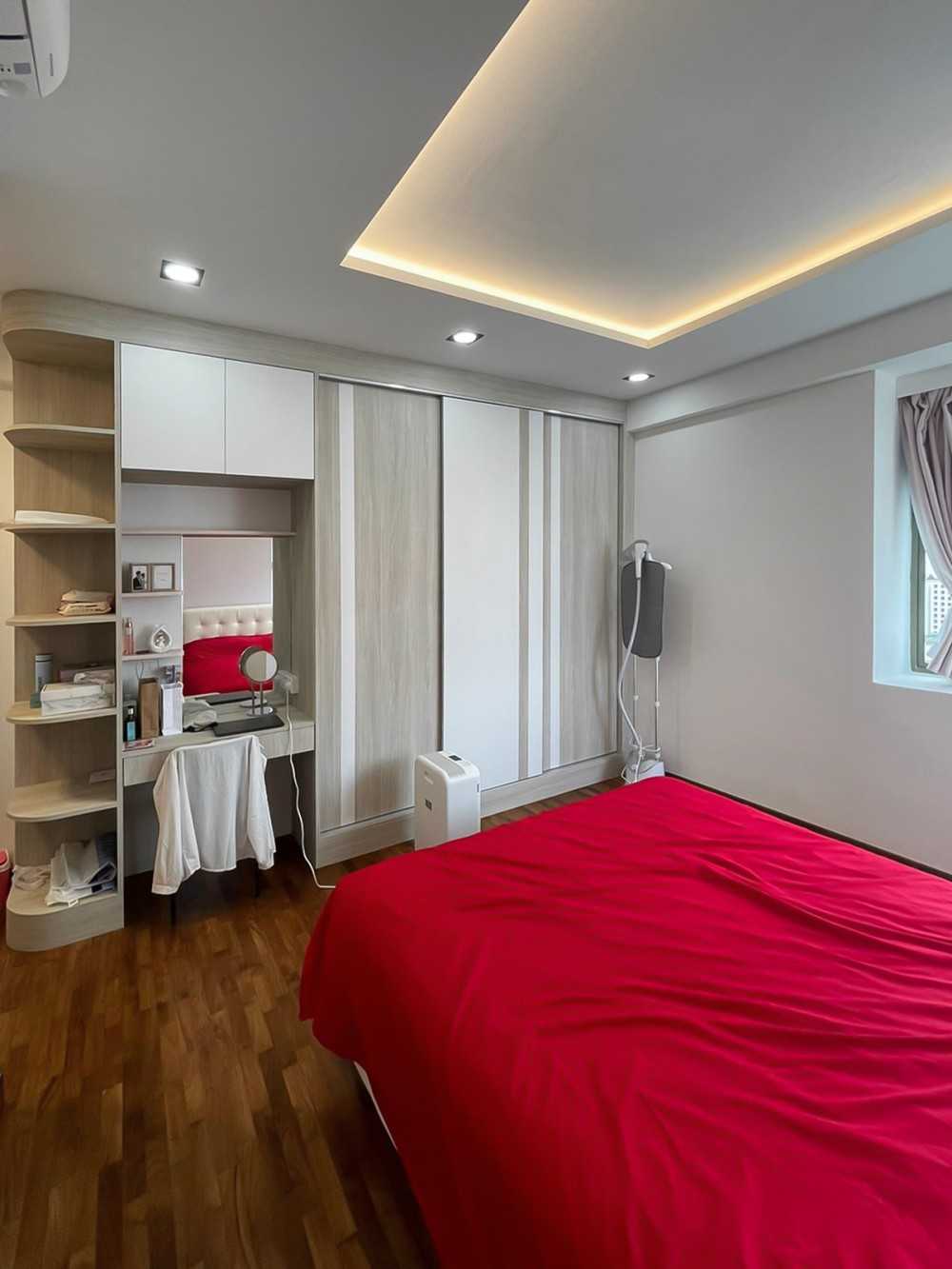 Scandinavian Bedroom with Wardrobe and Storage Cabinets