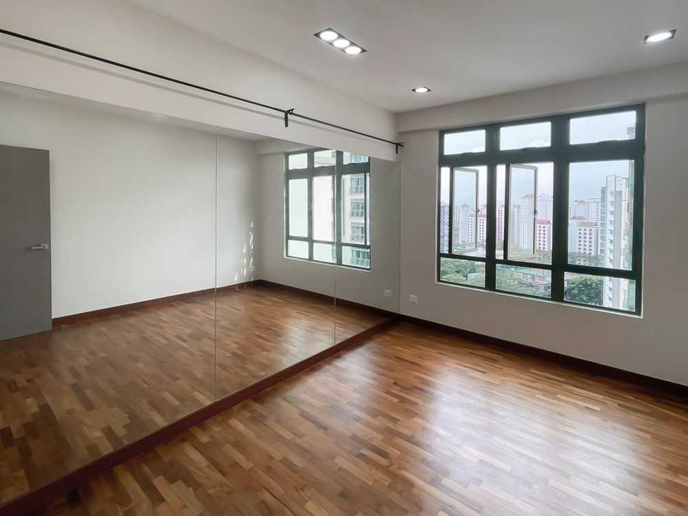 Scandinavian Studio with Mirror and Window Grille