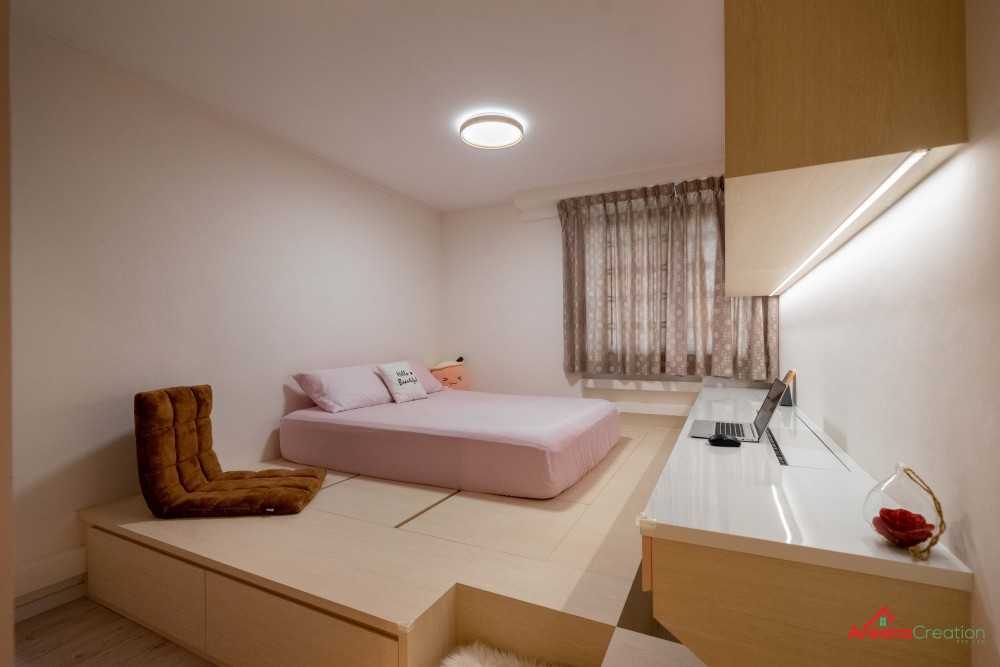 Contemporary Bedroom with Cove Lighting and Bedroom Dresser