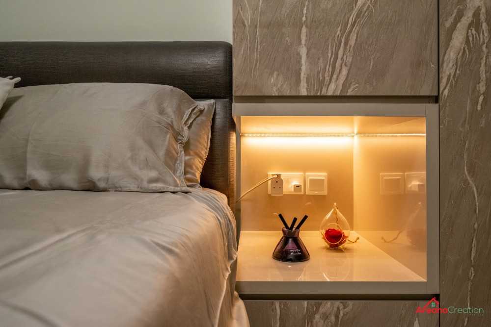 Contemporary Bedroom with Ceiling Light and Wardrobe