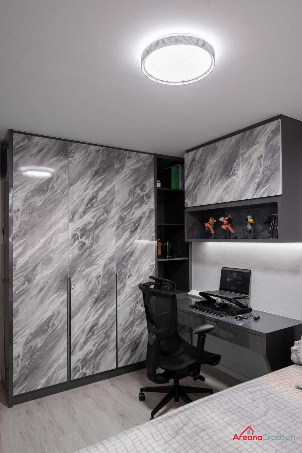 Contemporary Bedroom with Wardrobe and Sliding Wardrobe