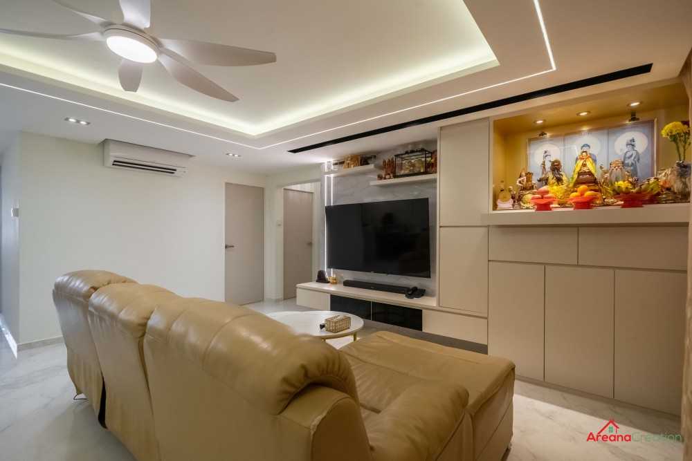 Contemporary Living Room with Sofa and TV