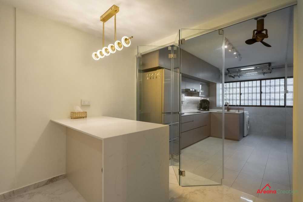 Contemporary Kitchen with Kitchen Window and Kitchen Island