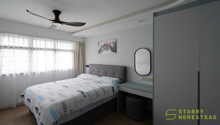 Modern Bedroom with Wardrobe and Closet