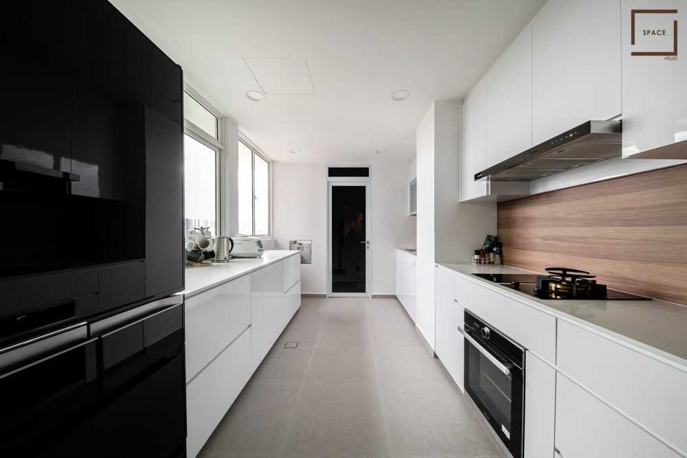 Modern Kitchen with Countertop and Kitchen Accessories