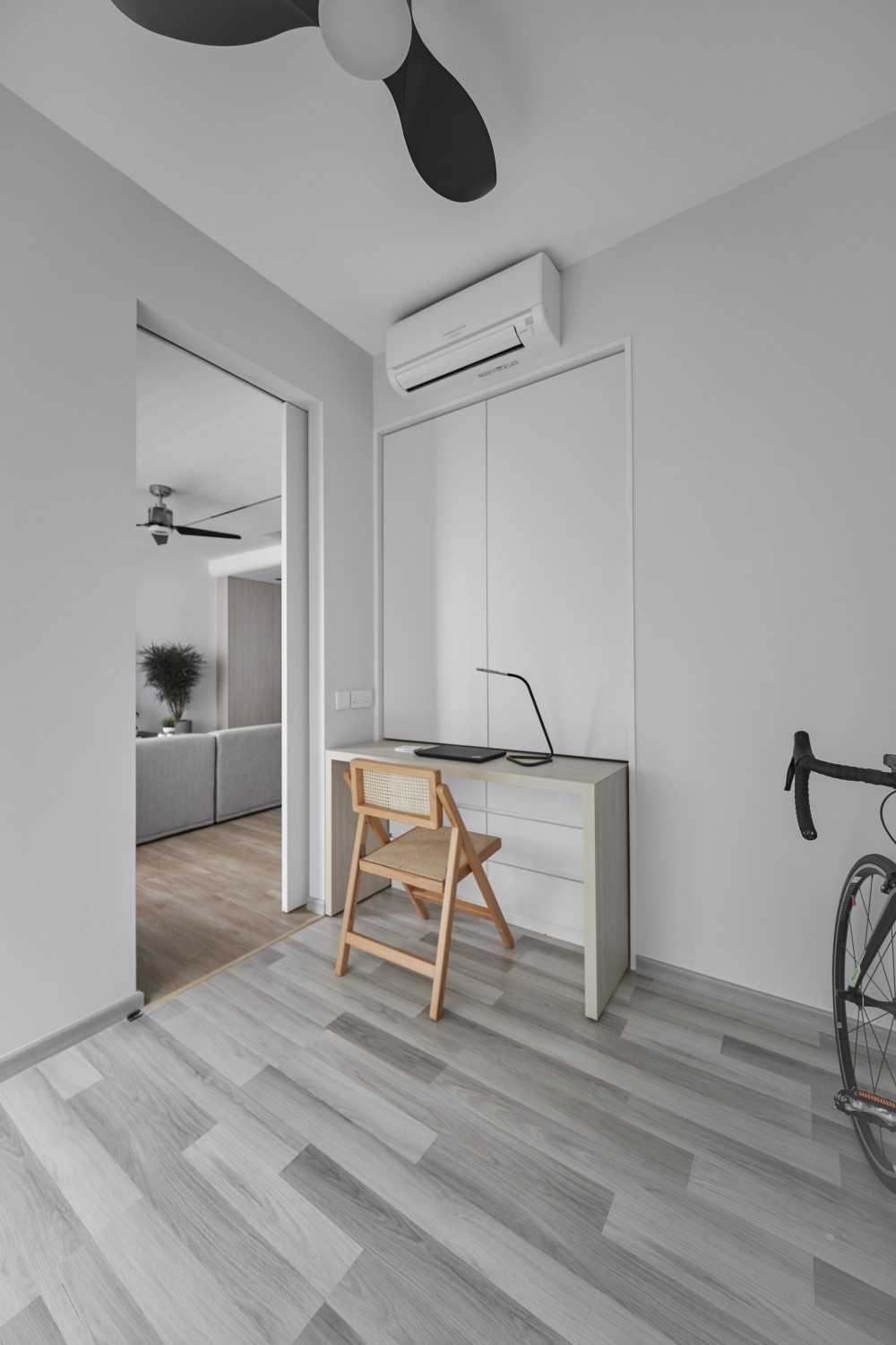 Scandinavian Study with Desk and Desk Chairs