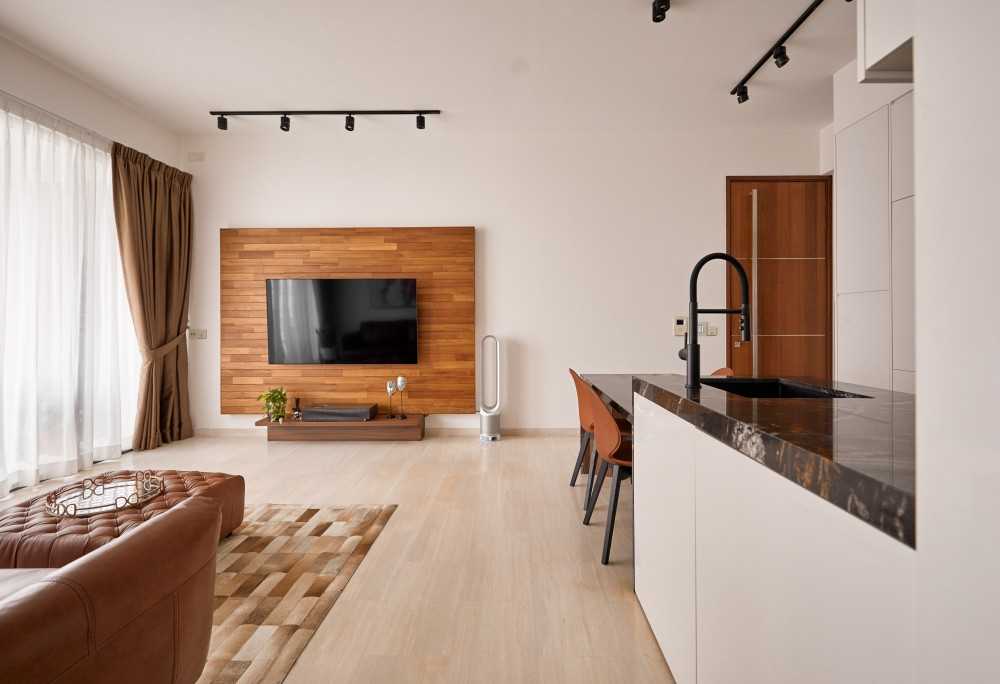 Contemporary Living Room with TV Console and Coffee Table