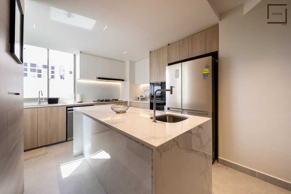 Modern Kitchen with Kitchen Window and Kitchen Island