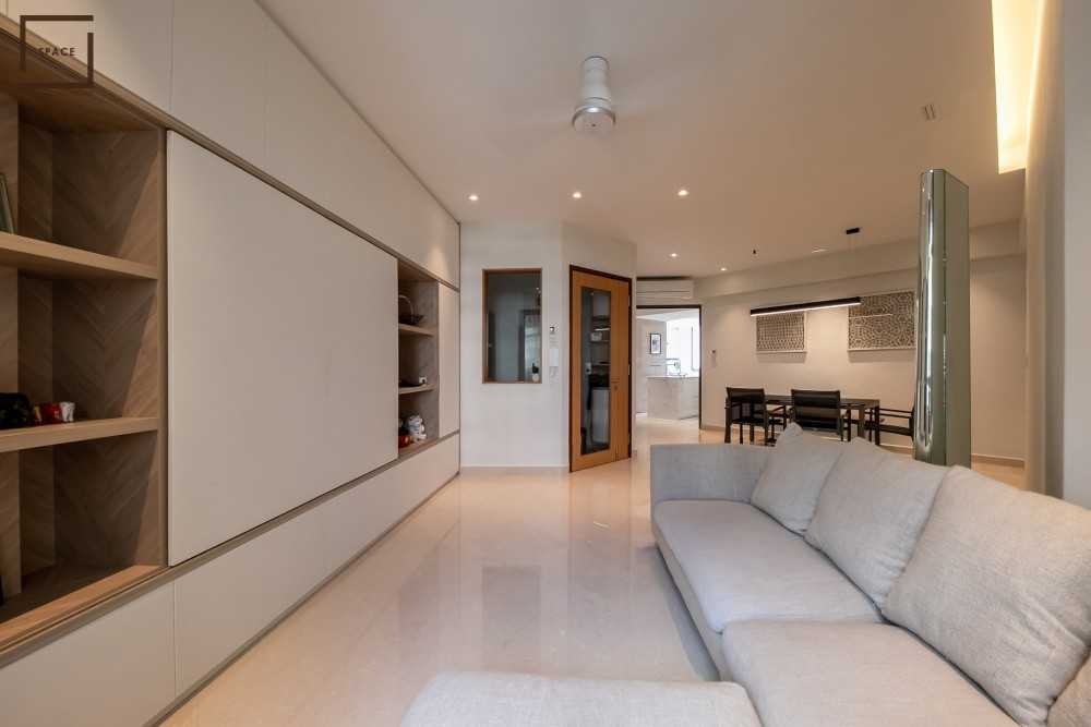 Modern Living Room with TV Console and Sofa