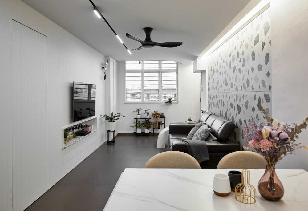 Contemporary Living Room with Sofa and TV