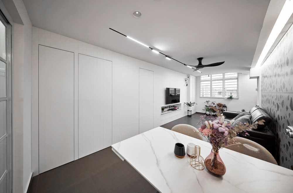 Contemporary Living Room with Sofa and TV