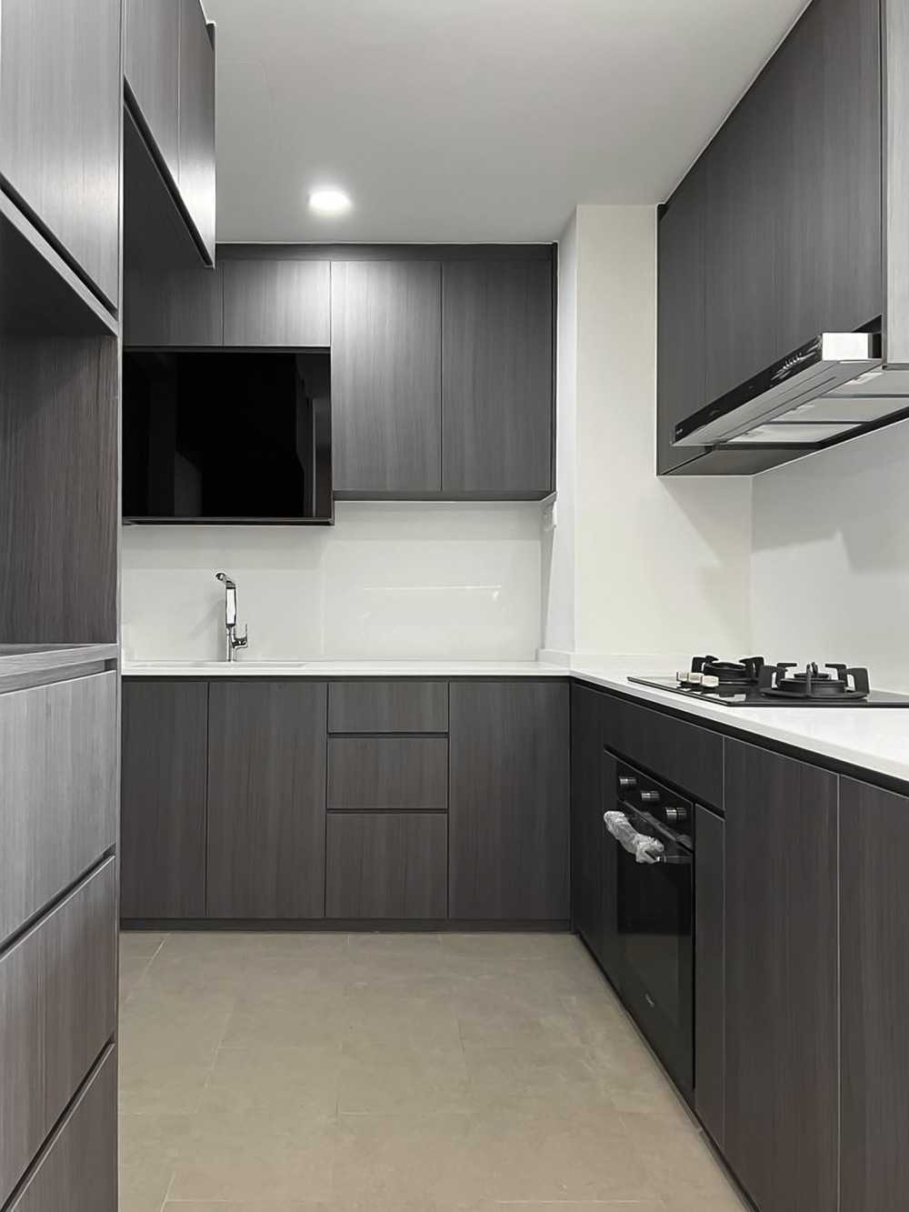 Scandinavian Kitchen with Kitchen Backsplash and Kitchen Accessories