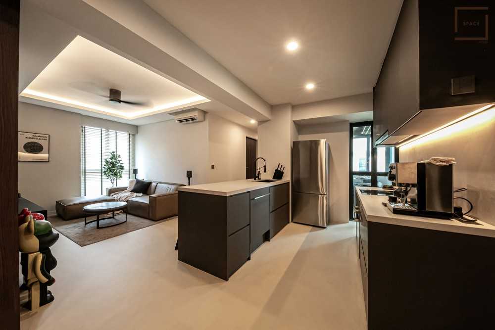 Minimalist Living Room with TV Console and Sofa