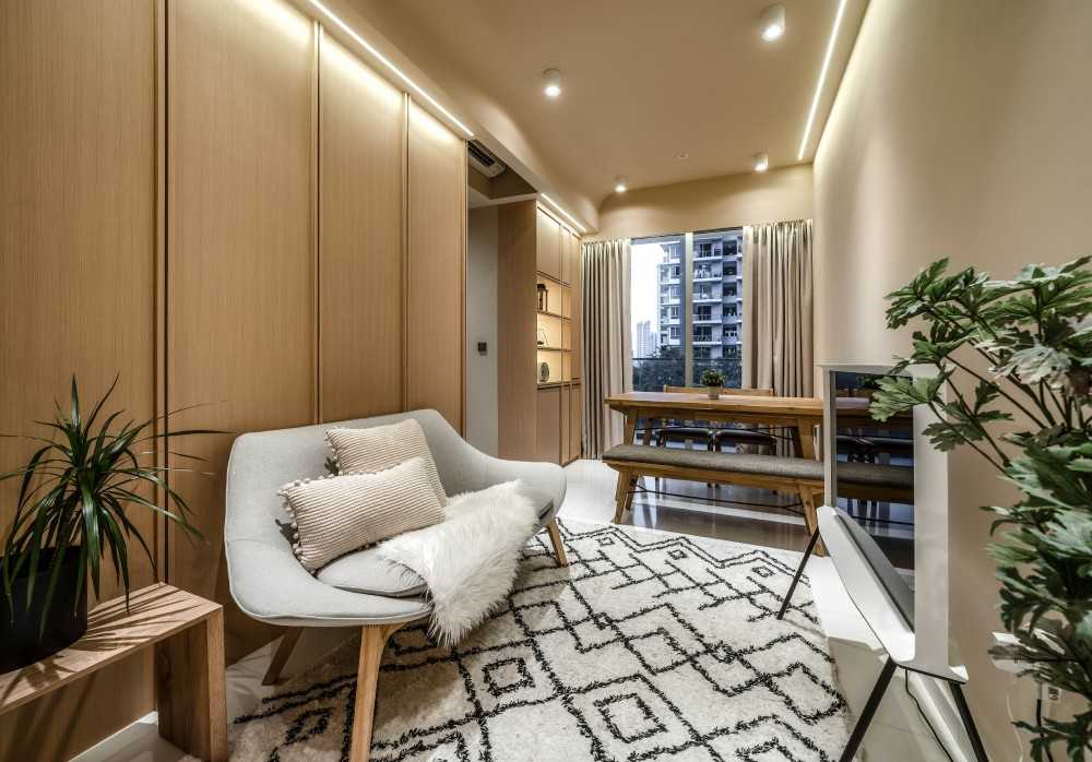 Scandinavian Living Room with Sofa and Coffee Table