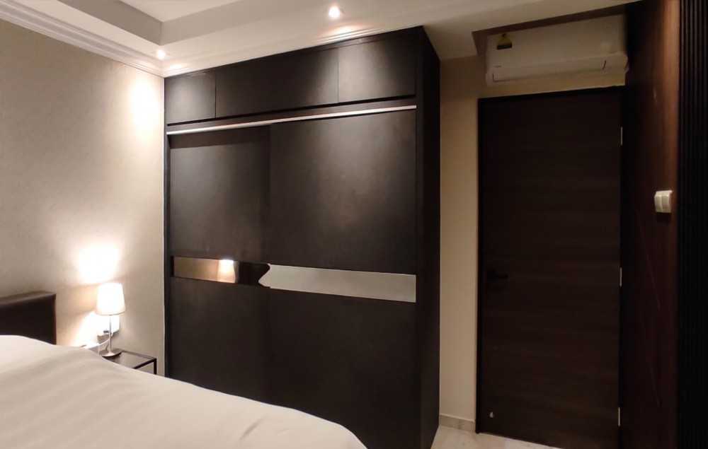 Scandinavian Bedroom with Wardrobe and Storage Cabinets