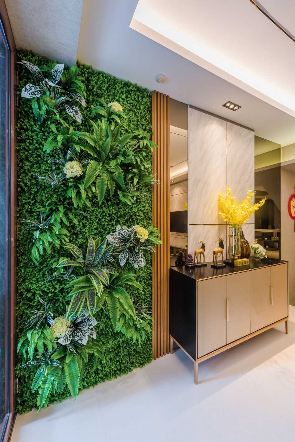 Modern Balcony with Outdoor Table and Houseplants