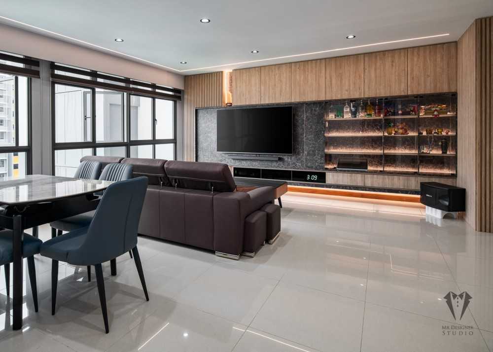Contemporary Living Room with Sofa and Sofa Beds