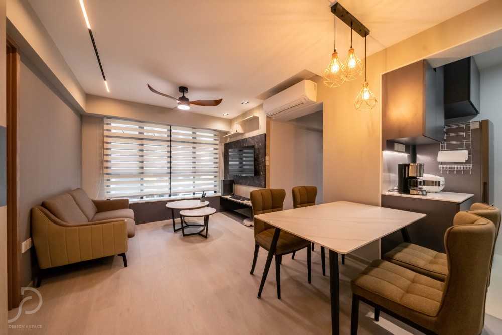 Contemporary Dining Room with Cove Lighting and Dining Table
