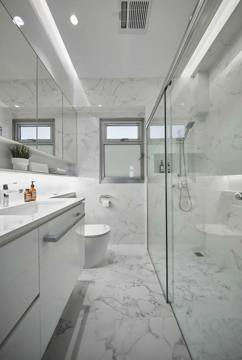 Modern Bathroom at Melody Spring Yishun by Sky Creation Hometrust