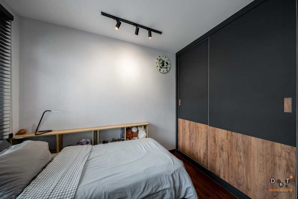 Modern Bedroom with Wardrobe and Built-in Bed