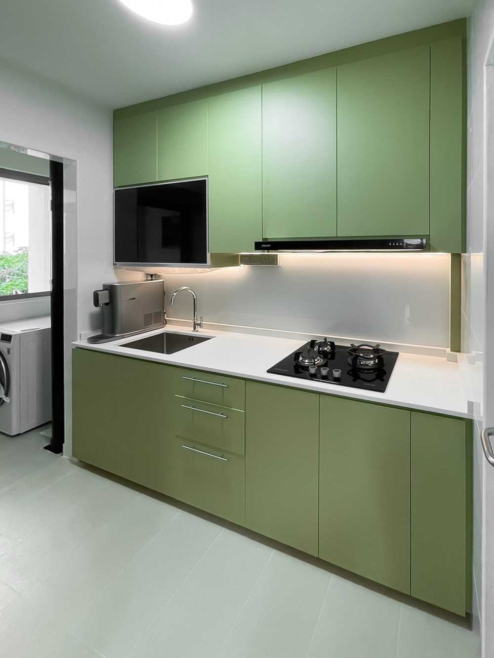 Scandinavian Kitchen with Kitchen Window and Kitchen Accessories