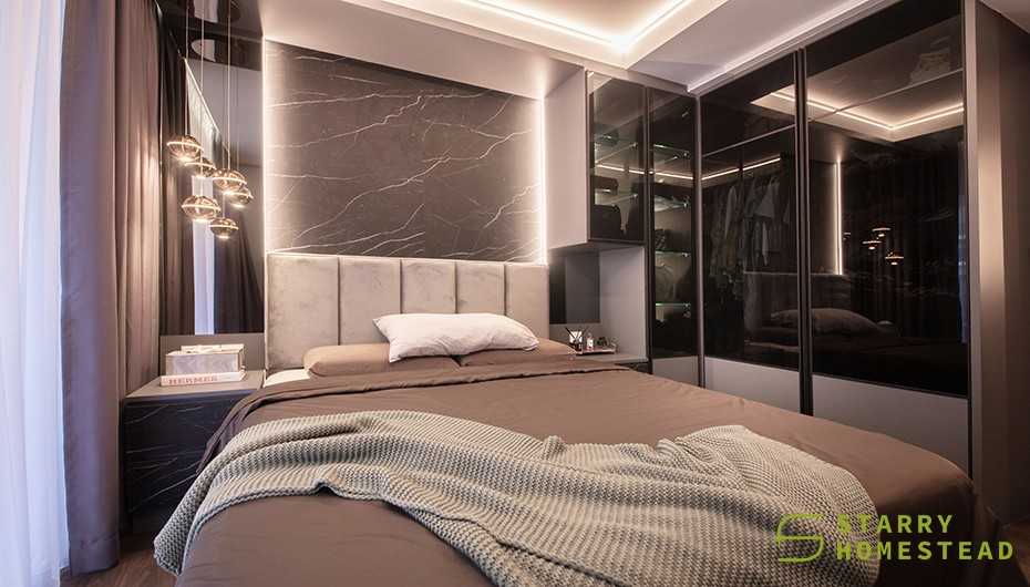 Modern Bedroom with Wardrobe and Sliding Wardrobe