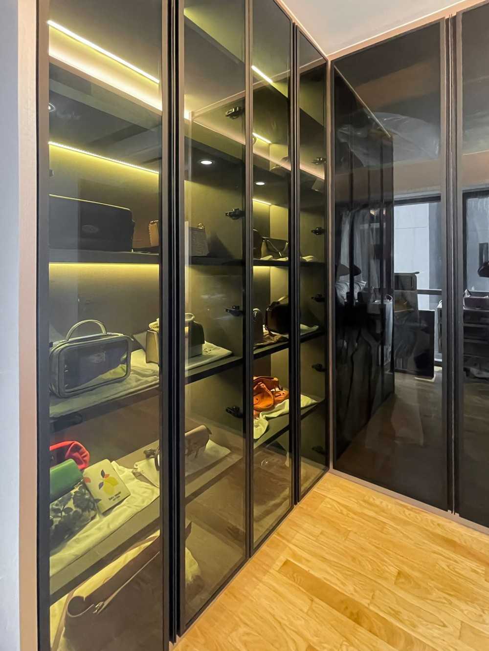 Scandinavian Bedroom with Mirror and Wardrobe