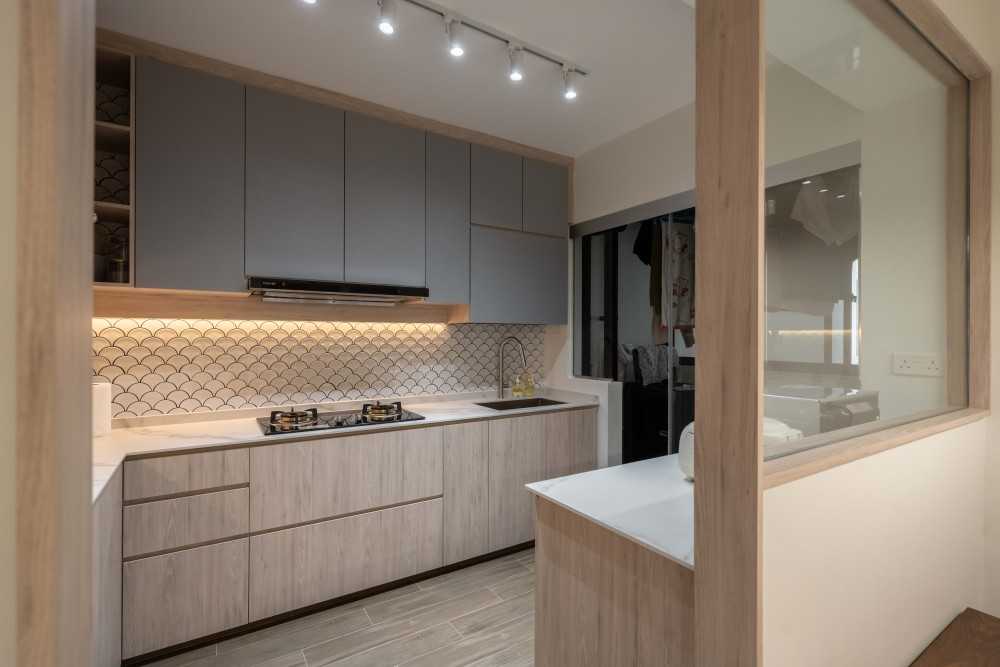 Scandinavian Kitchen with Open Kitchen and Kitchen Accessories