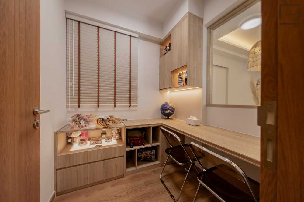Modern Study with Desk and Desk Chairs