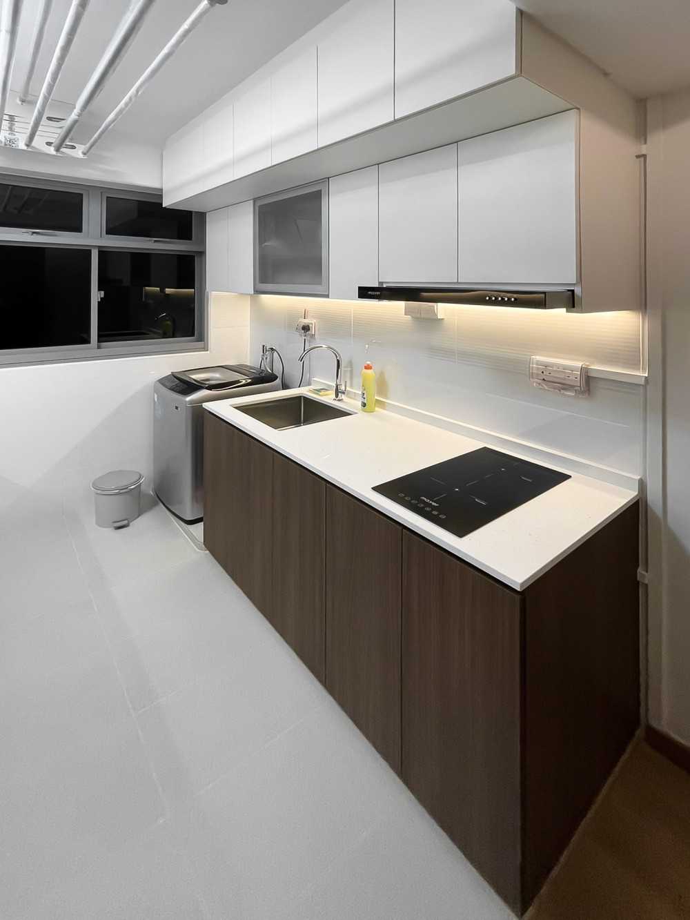 Scandinavian Kitchen with Kitchen Window and Kitchen Accessories