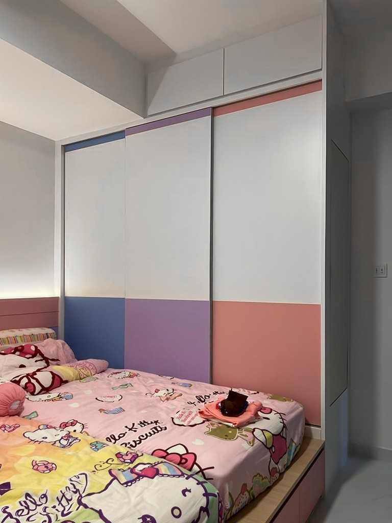 Scandinavian Kids Room with Wardrobe and Sliding Wardrobe