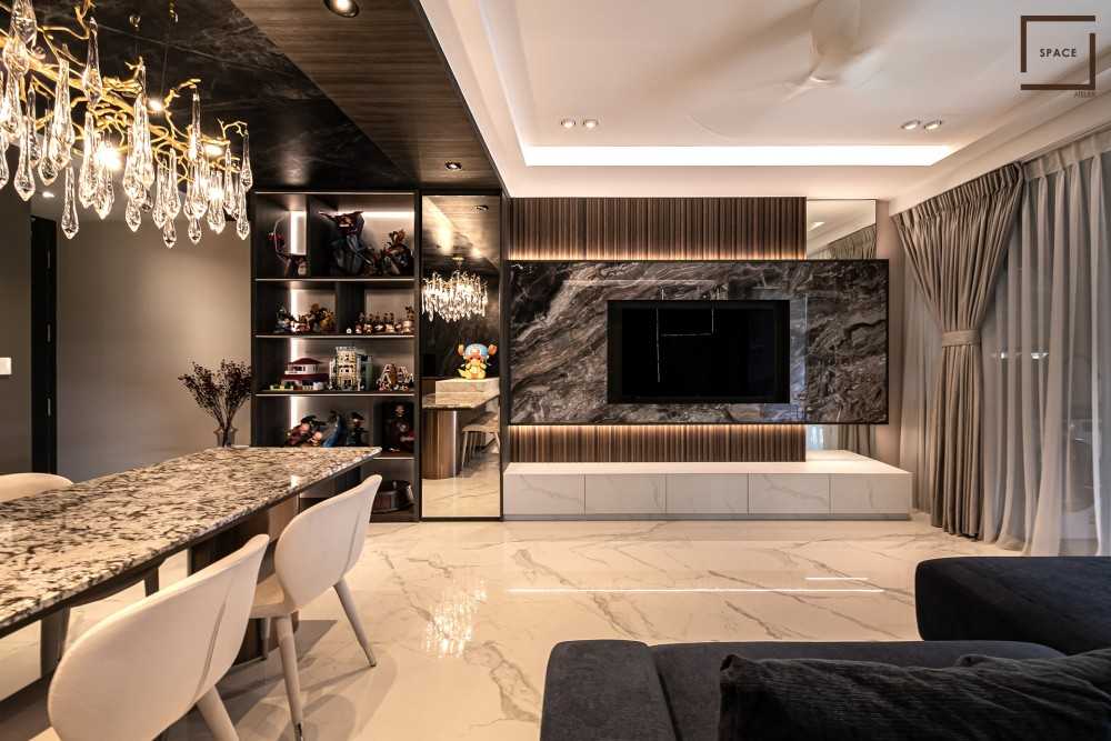 Modern Living Room with TV Console and Feature Wall