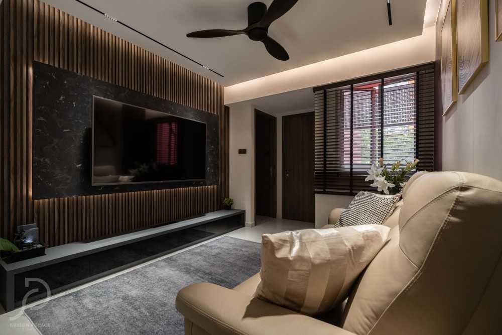Modern Living Room with TV Console and Sofa