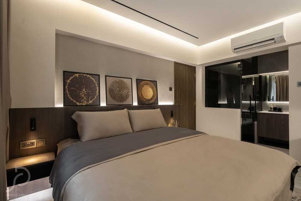 Modern Bedroom with Vinyl Flooring and Flooring