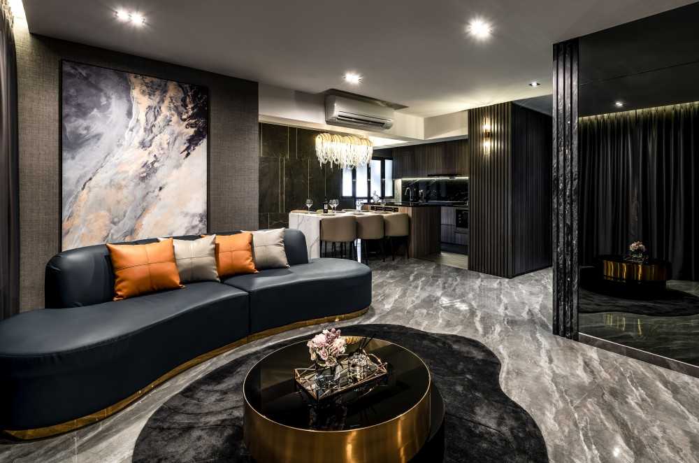 Modern Living Room with Sofa and Coffee Table