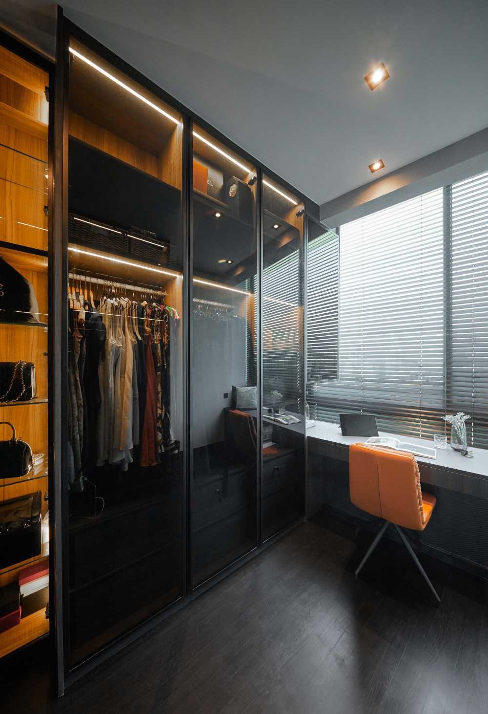Modern Study with Wardrobe and Sliding Wardrobe