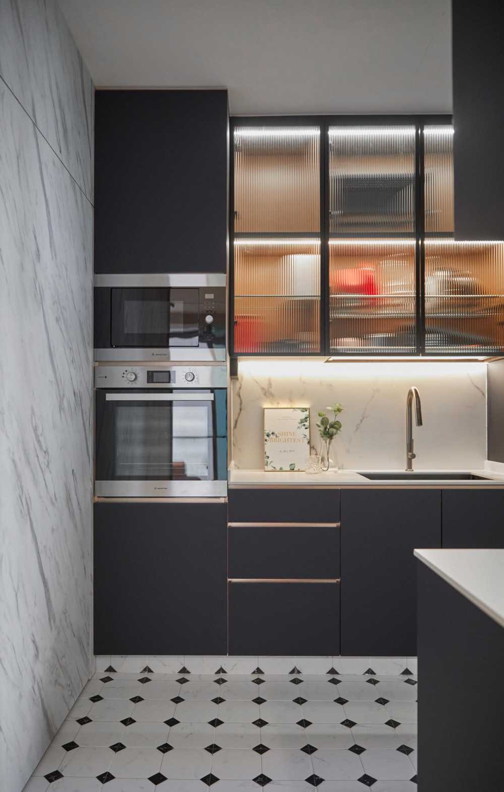 Modern Kitchen with Kitchen Accessories and Kitchen Tap