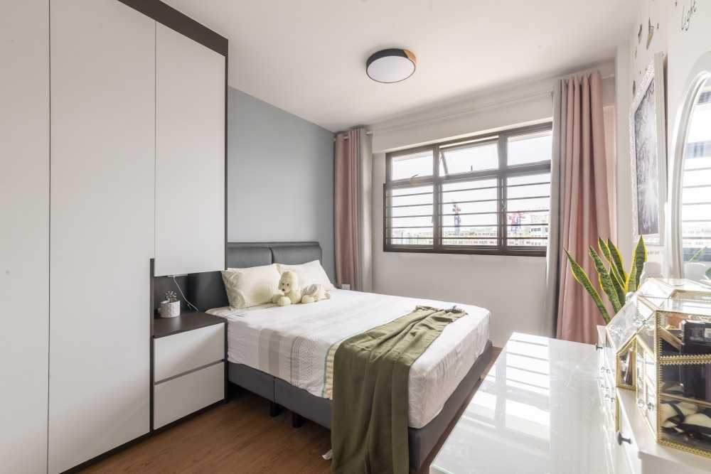 Contemporary Bedroom with Wardrobe and Cupboard