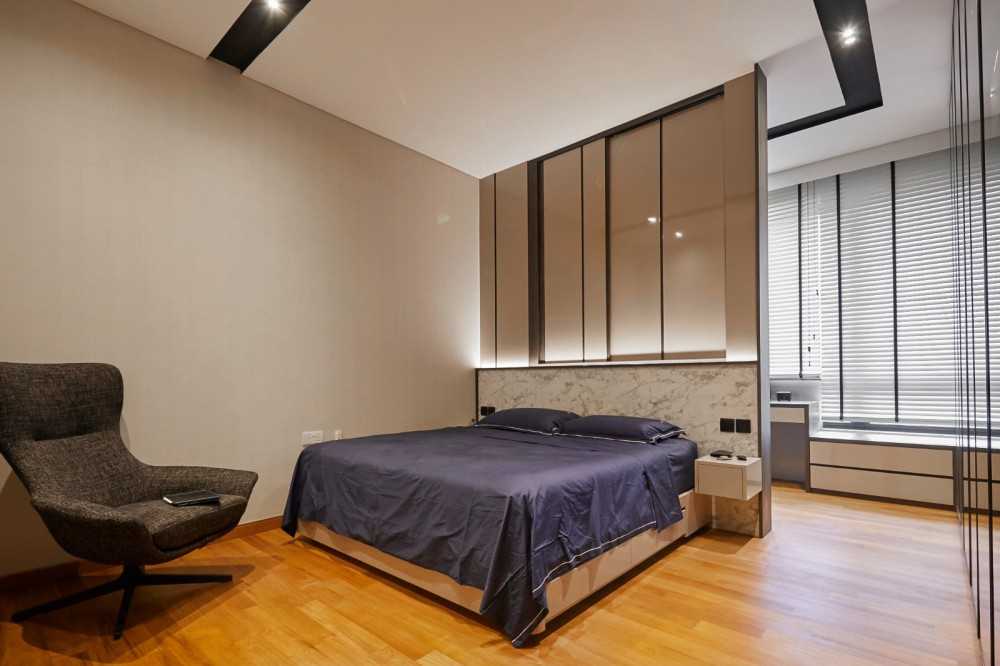 Modern Bedroom with Bedside Table and Storage Cabinets