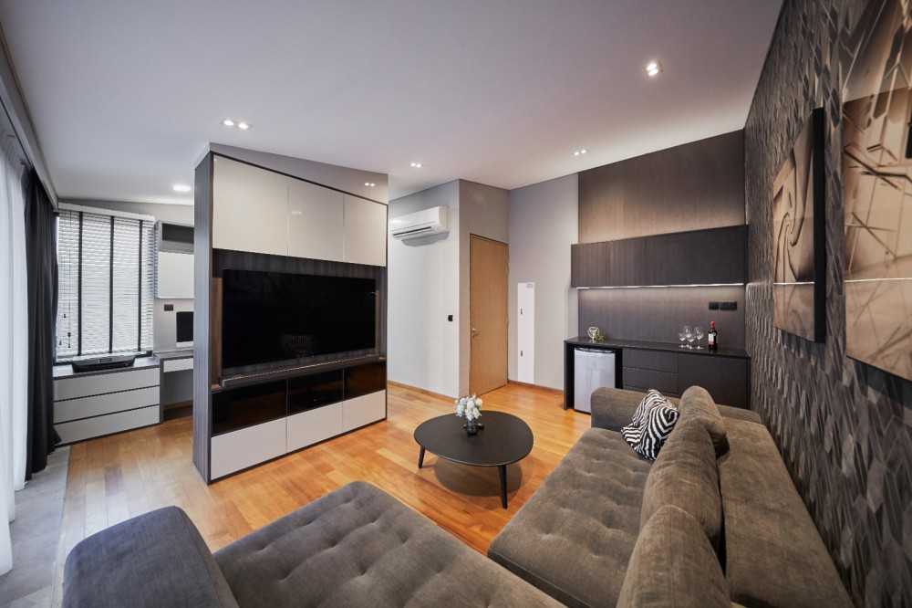 Modern Living Room with TV Console and Sideboard